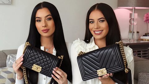 WHAT'S IN OUR CHANEL BOY BAGS! SMALL V MEDIUM