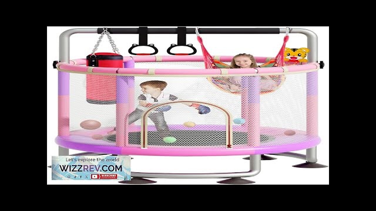 60" Toddler Trampoline for Kids5FT Trampoline for Toddlers 1-3Upgrade Adjustable Kids Review