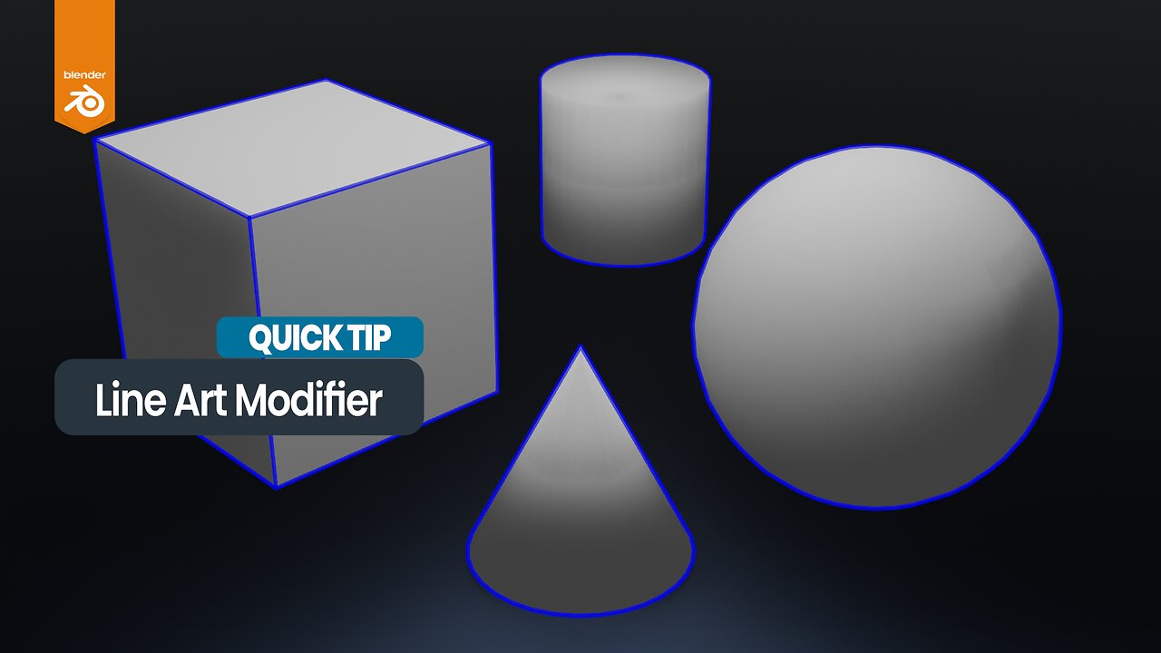 How to use the line art modifier in Blender 4.3 | Quick Tip #materials