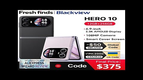 World Premiere Blackview HERO 10 Smartphone 6.9 inch AMOLED Folding Display 12GB Review