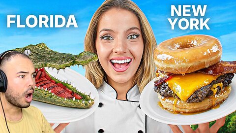 Kalkazian react Amp World | I Tried Food From Every State In America!