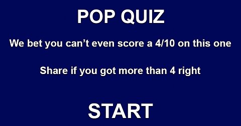 Pop music quiz.