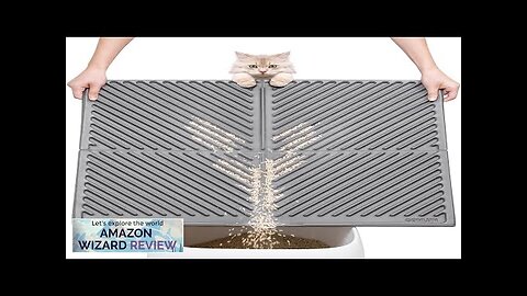 Cat Litter Mat Oblique Groove Design Cat Mats for Litter Trapping Single Review