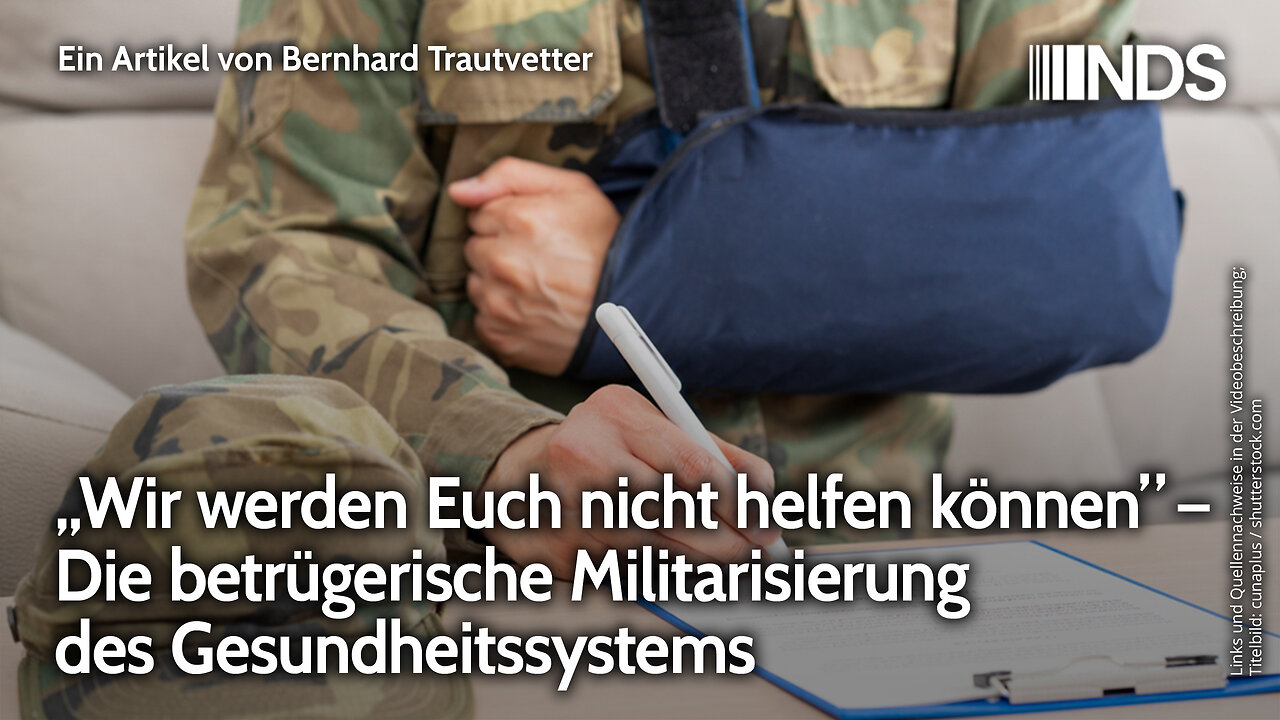 „Wir werden Euch nicht helfen können” – Die betrügerische Militarisierung des Gesundheitssystems