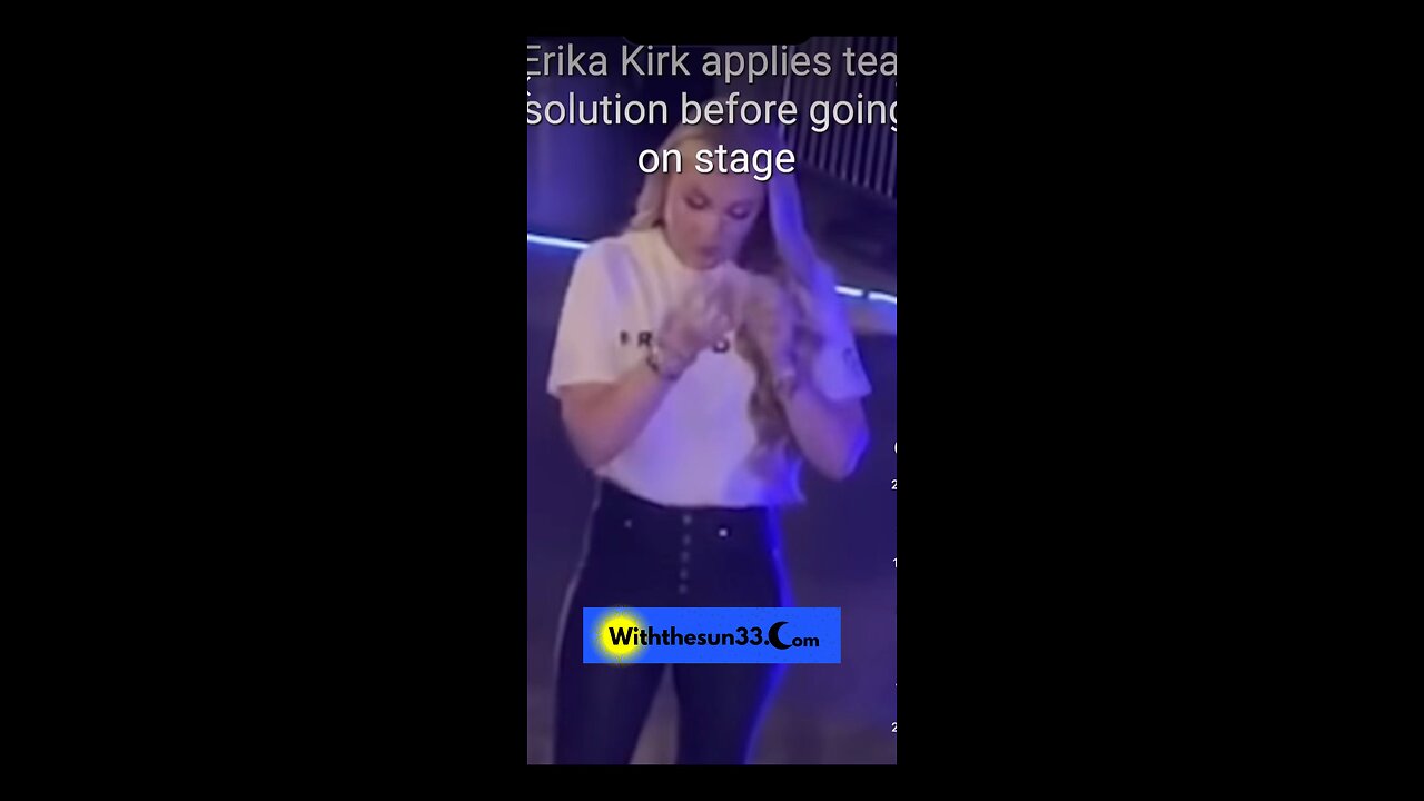 Erika Kirk applying eye drops