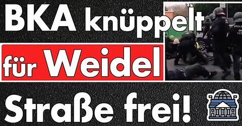 BKA räumt Straße mit Schlagstöcken für Alice Weidel! Gepanzerte Limousine für AfD? Riesa eskaliert!
