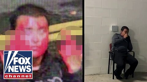 Man arrested for dumping paint on ICE facility seen visibly shaken