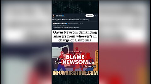 Real Footage From Newsom's Press Conference - Alex Jones on X