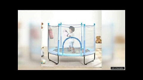 60" Trampoline for Kids Mini Toddler Trampoline with Net Indoor Outdoor Review