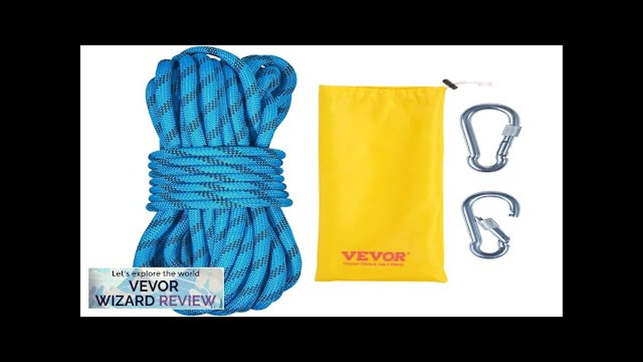 VEVOR Static Climbing Rope 64 ft Outdoor Rock Climbing Rope with 26KN Review