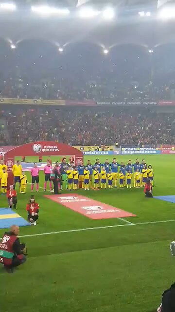 Romania vs Sweden. National Anthem of Romania sang by 50.000 fans