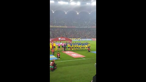 Romania vs Sweden. National Anthem of Romania sang by 50.000 fans