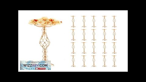 VEVOR 20PCS 58cm/22.83” Wedding Flower Vase Metal Gold Floral Stand for Table Review