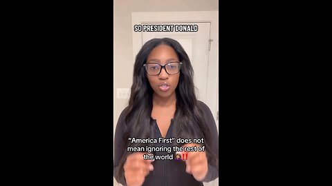 Captioned - America 1st doesn’t mean ignoring other nations