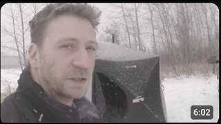 Camping With Steve - Winter Camping With Wood Stove In Ice Fishing Tent