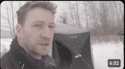 Camping With Steve - Winter Camping With Wood Stove In Ice Fishing Tent