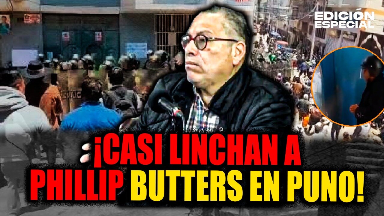 #EnVivo Phillip Butters se salva de ser linchado en Puno