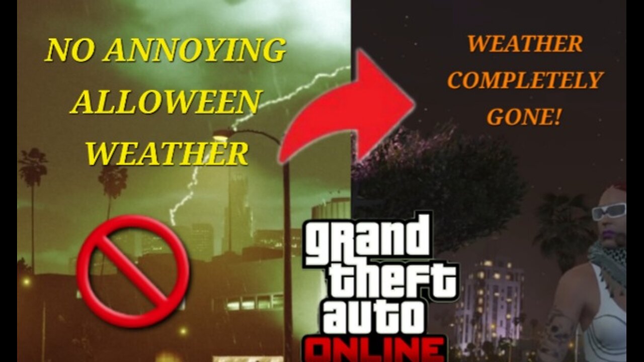 How to remove HALLOWEEN WEATHER IN GTA ONLINE!!