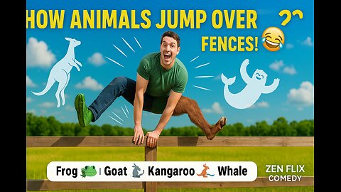 How Animals Jump Over Fences 😂 | Frog, Goat, Kangaroo & Whale Funny Acting | Zen Flix Comedy Shorts