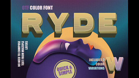 Ryde - sans serif color font