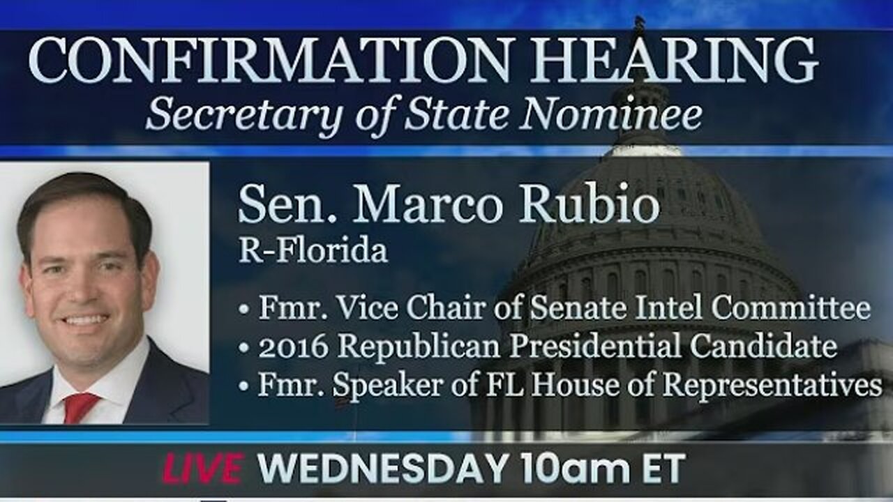 Secretary of State Nominee Marco Rubio Testifies at Confirmation Hearing