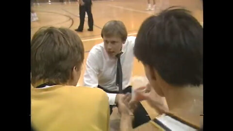 February 7, 1987 - Coach Mike Steele and His DePauw Basketball Team