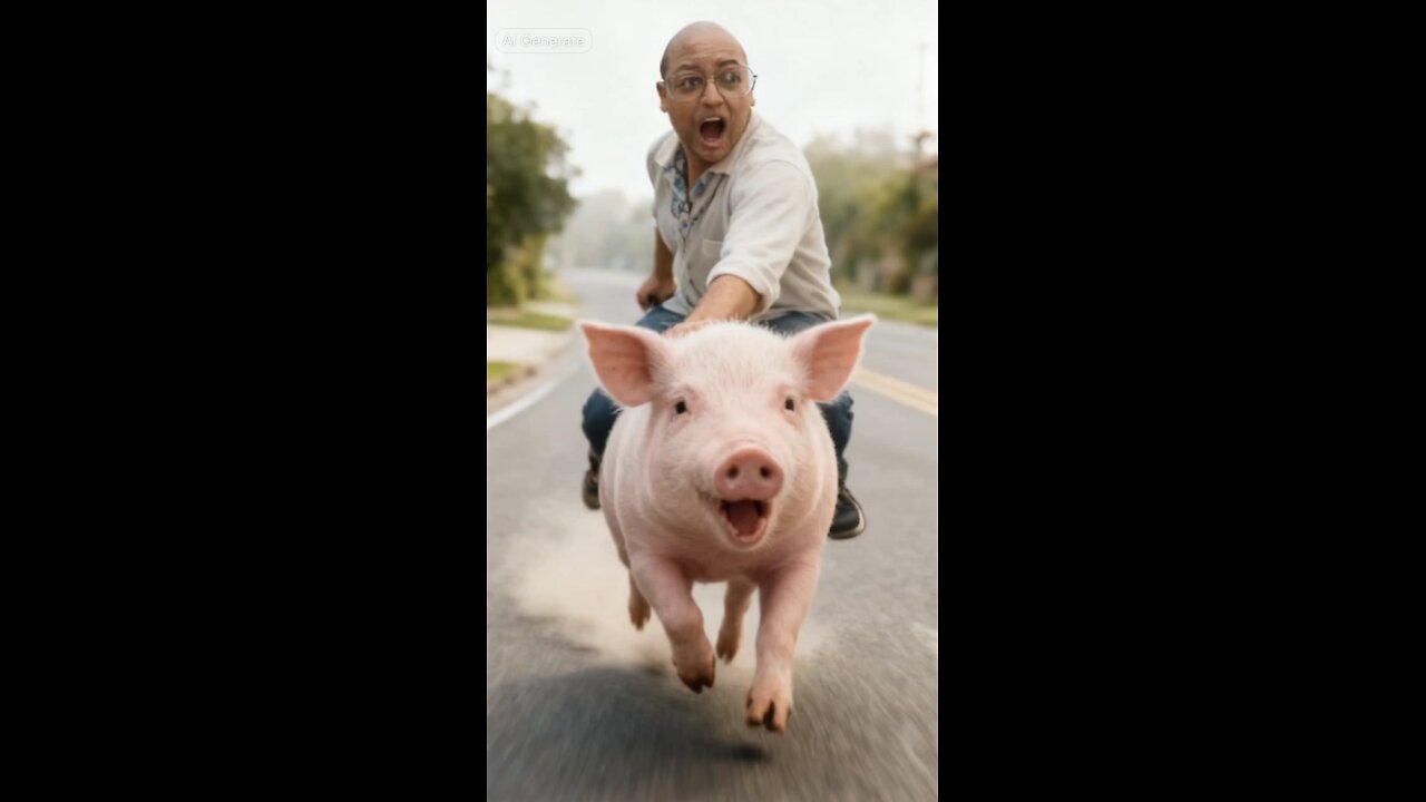 riding a pig 🐷
