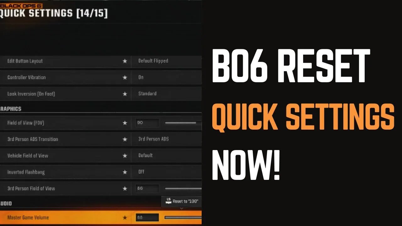 How to Reset Quick Settings in Black Ops 6: Quick Tutorial!