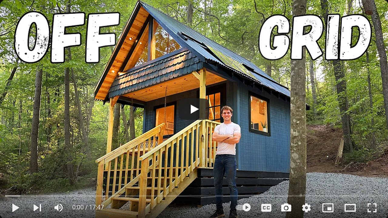 I Built an OFF GRID cabin in the woods