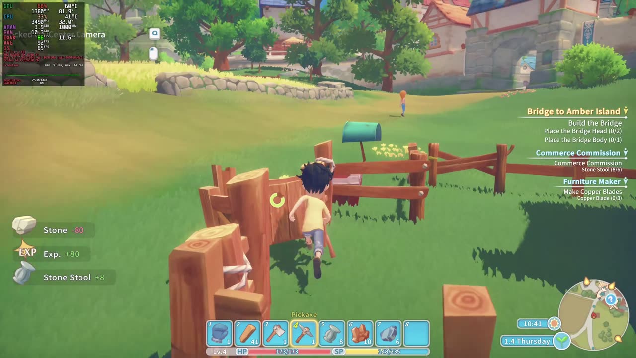 My time at Portia works great on linux :) rx 6700 xt 1440p