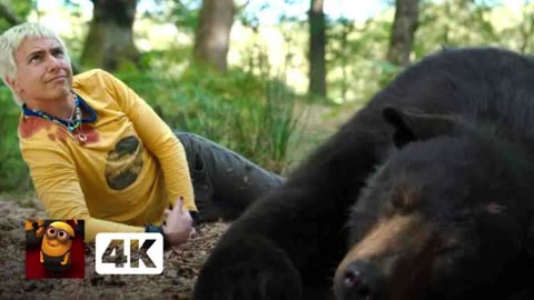 Cocaine Bear (2023) 4K - Crushed by a Sleepy Bear _ Movieclips