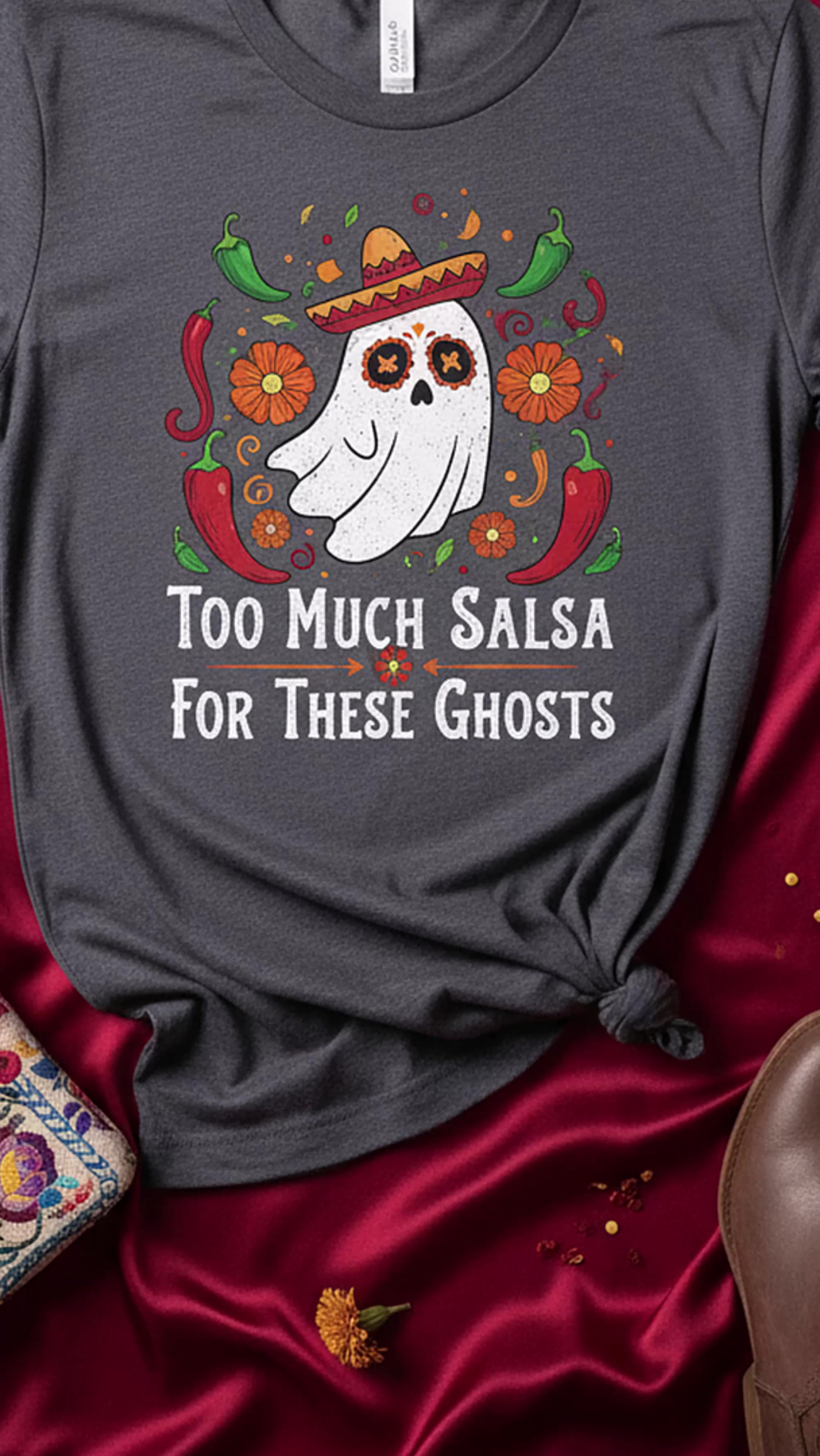 This salsa made the ghosts run for their afterlife! Can you handle the heat? #funnytshirt
