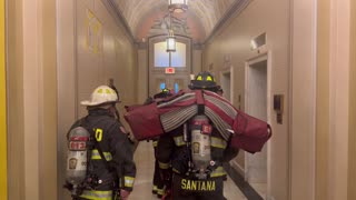 DC Fire Dept. responds to small fire in the trolley system that runs between the Rayburn Building