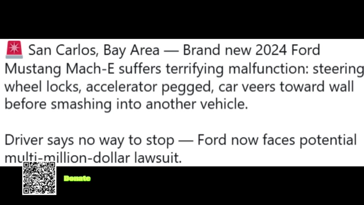 Electric Ford Brand Mustang Mach E suffers Malfunction