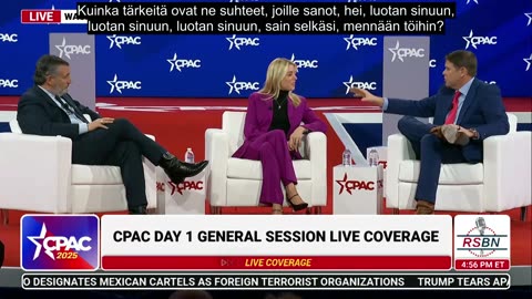 Suomennettu: FULL PANEL： Ted Cruz and Pam Bondi CPAC 2025 Day One - 2⧸20⧸25