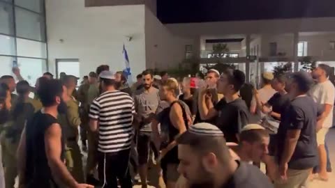 Israeli settlers stormed the Israeli military court in support of IDF Rape of Palestinians