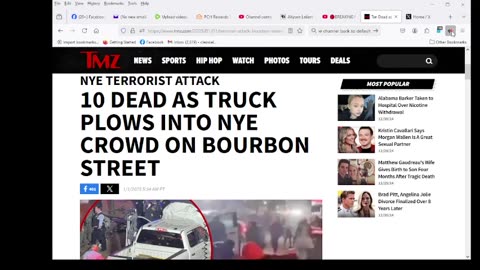 NYE Terrorist Attack 10 Dead As Truck Plows into NYE Crowd on Bourbon Street