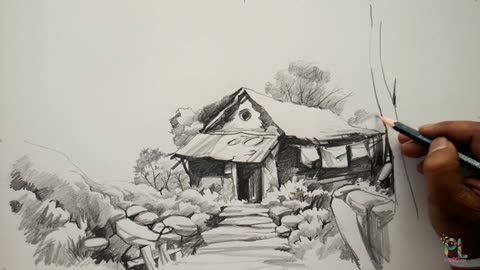 How To Draw and Shade Old House For Beginners With PENCIL _ Pencil Art