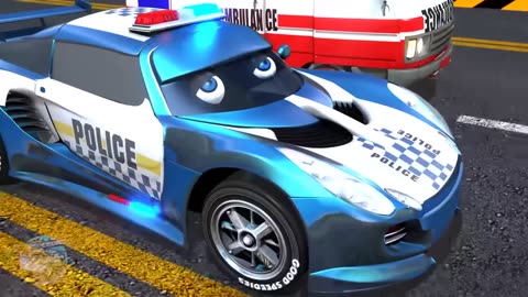 Wheels On The Police Car Nursery Rhyme for Children by Speedies