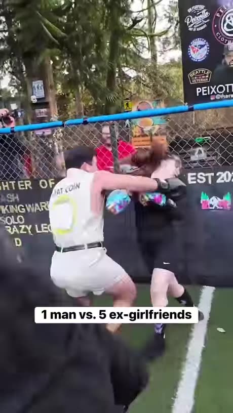 One Man Vs 5 Ex Girlfriend Knock out TKO