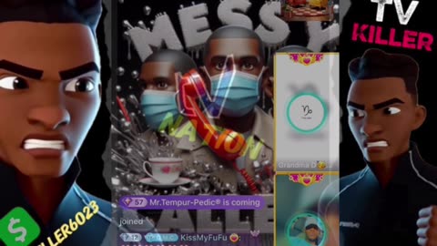 PRINCE J & GRANDMA D GOES TO WAR IN MESSY CALLER LIVE