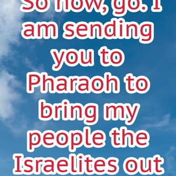 "God Calls Moses to Deliver Israel" Exode 3:10#shortvideo #shorts #youtube #jesus #ytshorts #yt