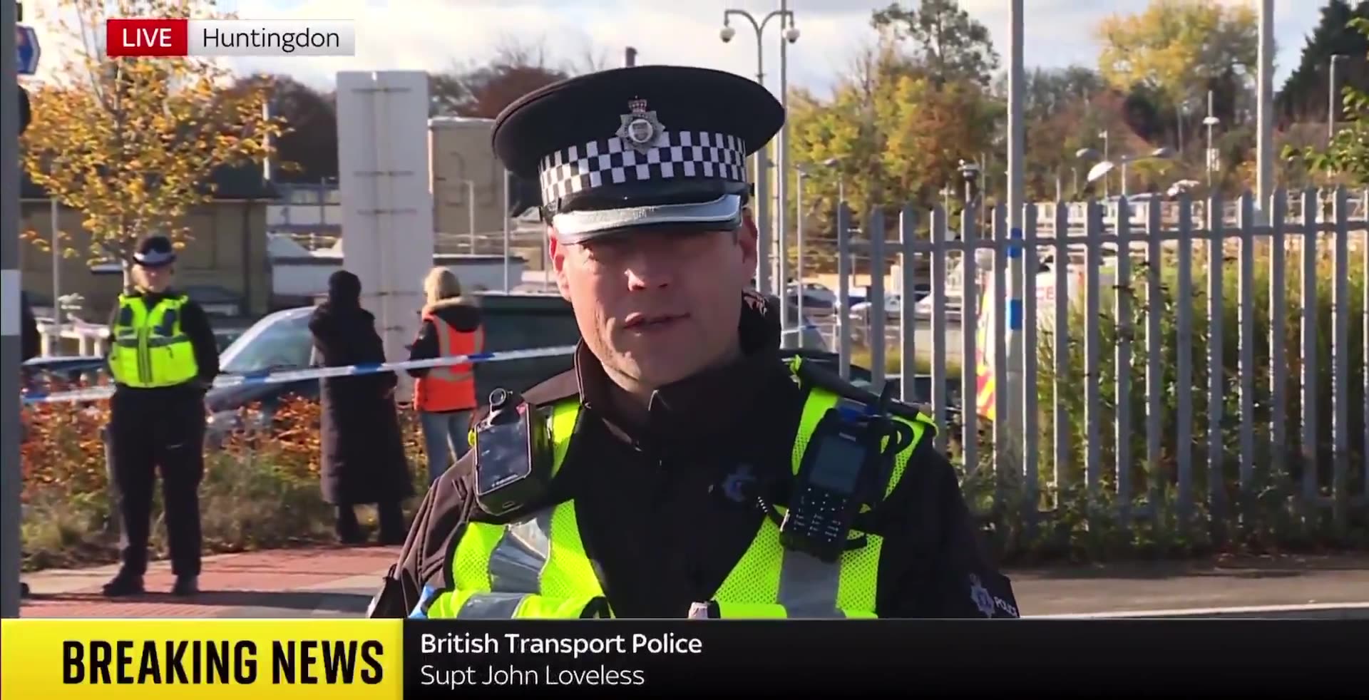 British Transport Police say yesterday’s Huntingdon train stabbing is not being treated
