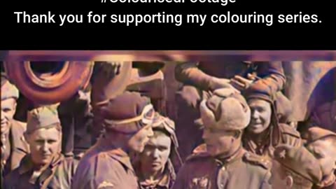 British and Soviet Soldiers Greet Each Other #ColourisedHistory