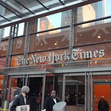 Rally in honor of Palestinian journalist Hossam Shabat in front of the NYT.