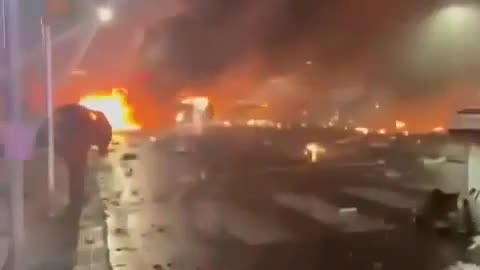 Aftermath of a small plane crashing in Philadelphia this evening