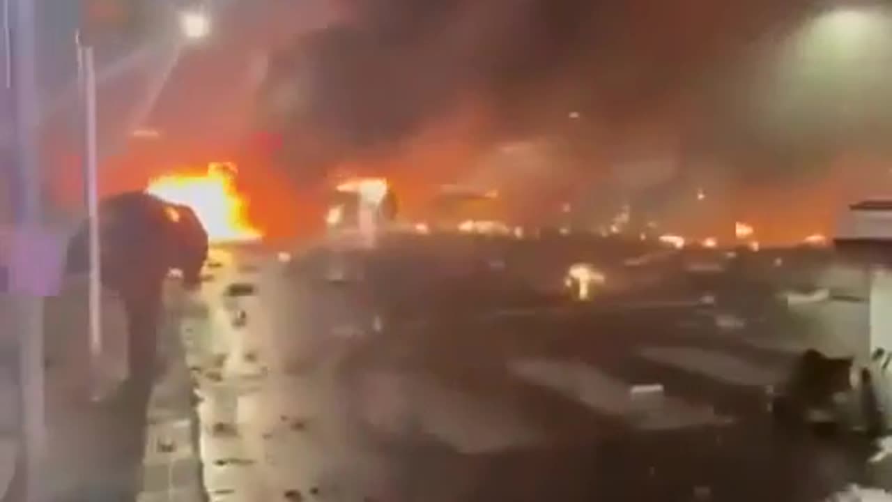 Aftermath of a small plane crashing in Philadelphia this evening