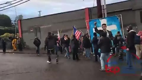 There is a CHARLIE KIRK painting up at the Portland ICE facility tonight, which is currently