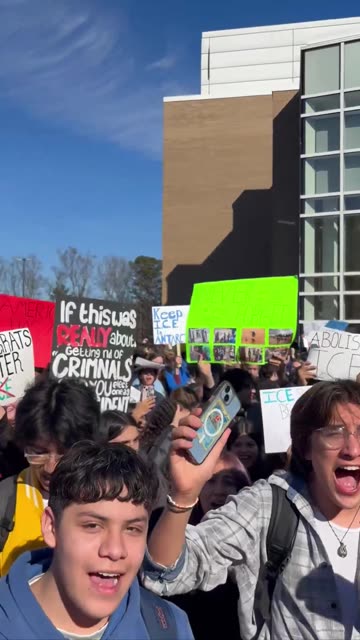 More than 300 Atlanta high school students walk out of class in protest to demand “ICE OUT!”