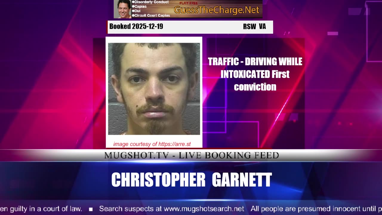 Mugshot TV - Live Arrest Booking Video Stream